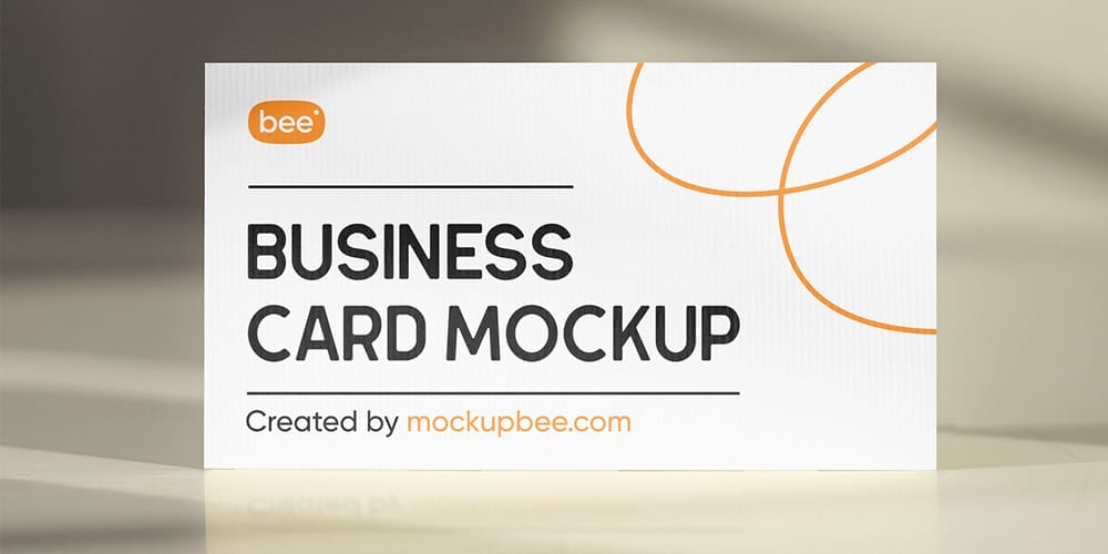 Standing Business Card Mockup