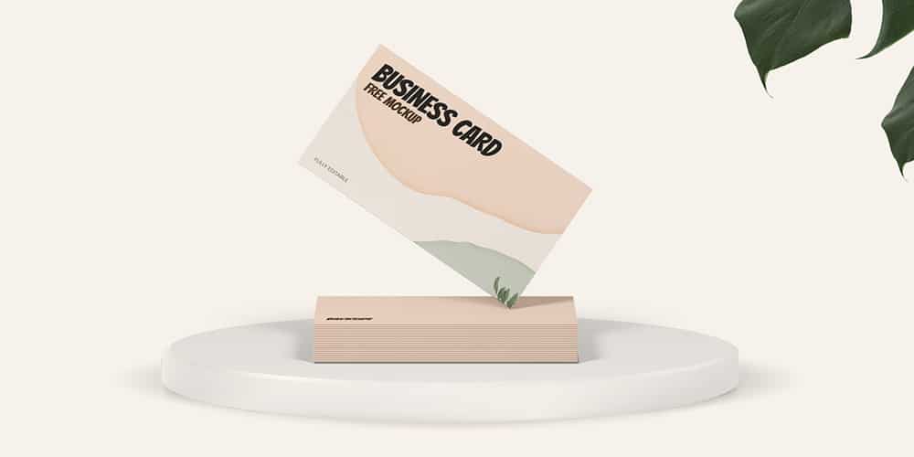 Standing Business Card Mockup