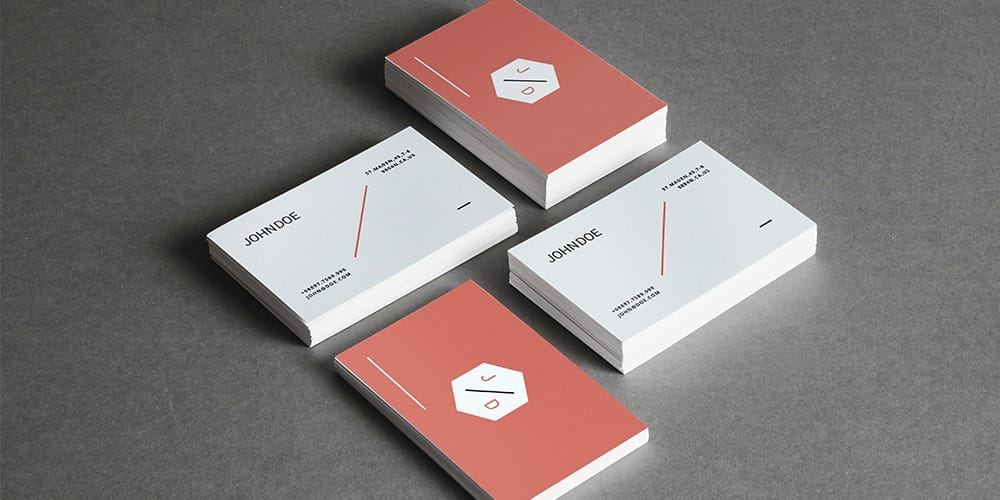 100+ Free Business Card Mockups PSD 1039 Stationery mockup with four stacks of business cards