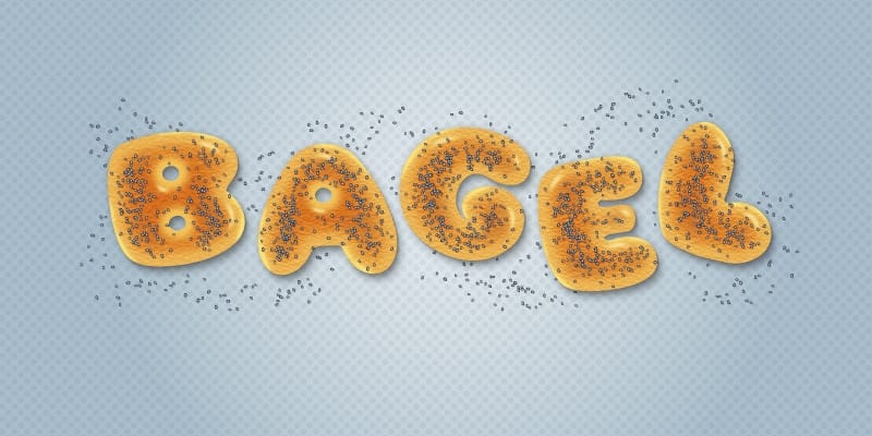 Tasty Bagel Text Effect