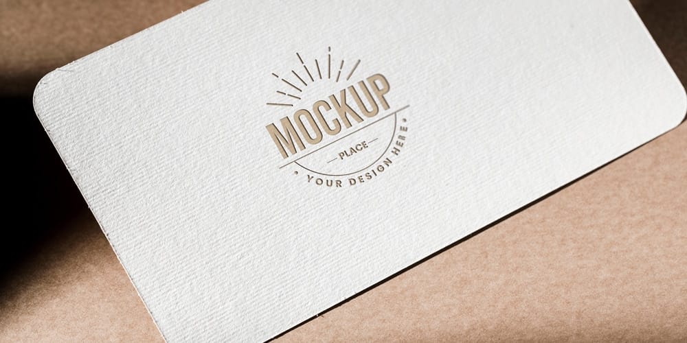 100+ Free Business Card Mockups PSD 1077 Textured Business Card Paper Mockup