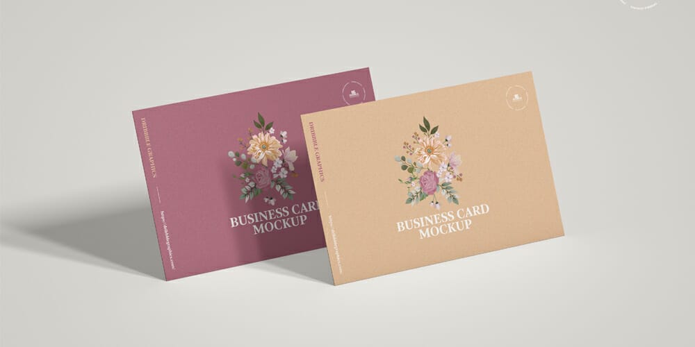 UK Size Premium Business Card Mockup