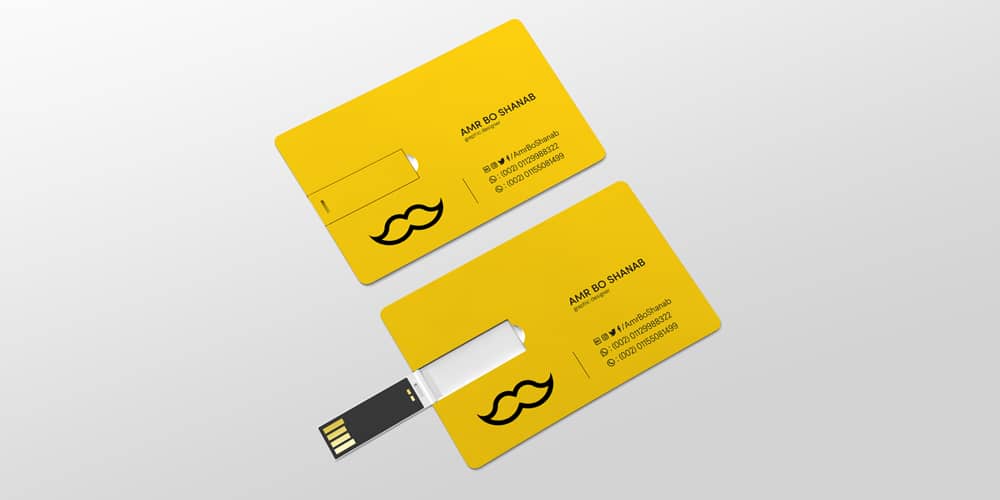 100+ Free Business Card Mockups PSD 1101 USB Card Mockup PSD