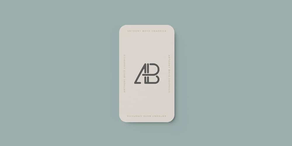 100+ Free Business Card Mockups PSD 1159 Vertical Rounded Business Card Mockup