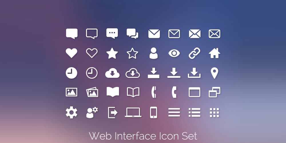 Web Interface Icons PSD