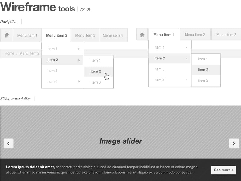 Webpage Wireframe Stencil