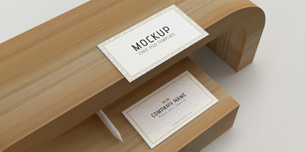 White Business Card Mockup