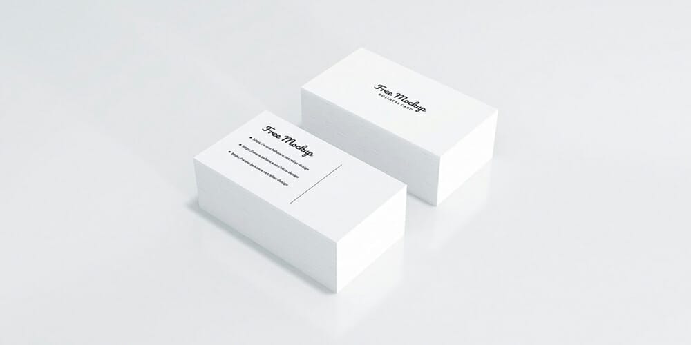 White Business Cards Mockup Pack