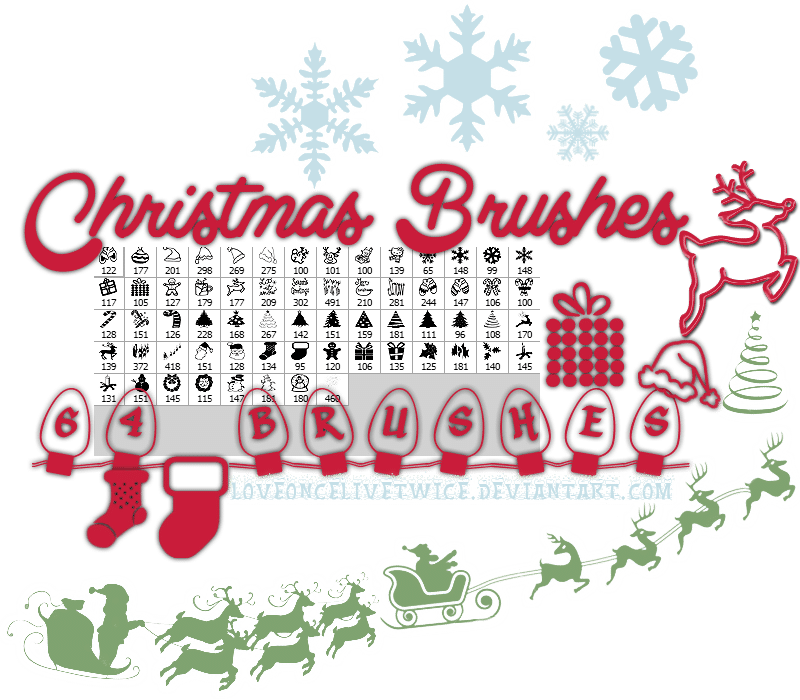 christmas brushes 