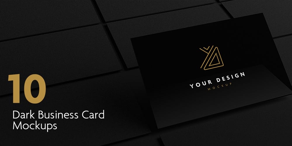 100+ Free Business Card Mockups PSD 198 dark business card mockups