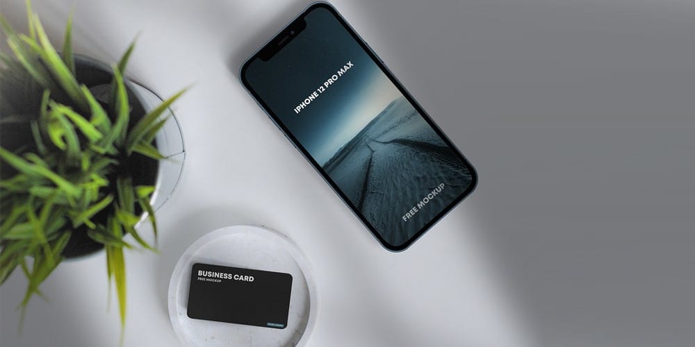 100+ Free Business Card Mockups PSD 375 iPhone 12 Pro Max and Business Card Mockup