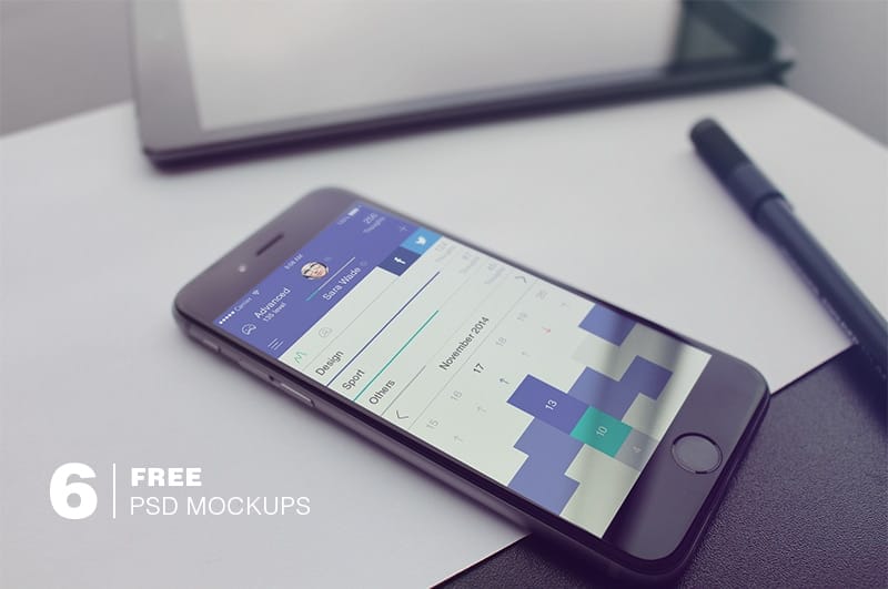 iPhone 6 Photo MockUps PSD