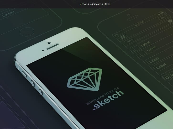 iPhone wireframe UI kit