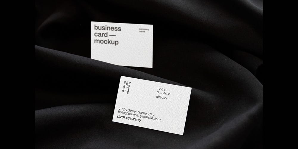 100+ Free Business Card Mockups PSD 150 Minimal Style Business Card Mockup