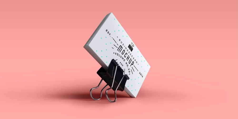 100+ Free Business Card Mockups PSD 1117 paper clipped business card mockup