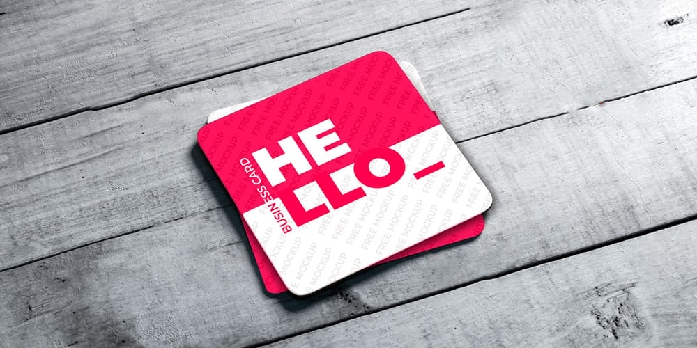 100+ Free Business Card Mockups PSD 125 square business card mockup