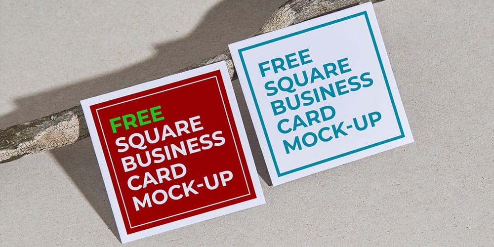 100+ Free Business Card Mockups PSD 146 square business card mockup