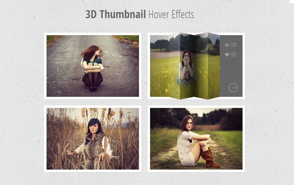 3D Thumbnail Hover Effects