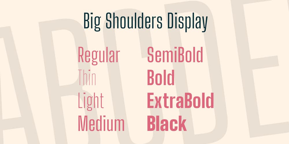 Big Shoulders Display Font