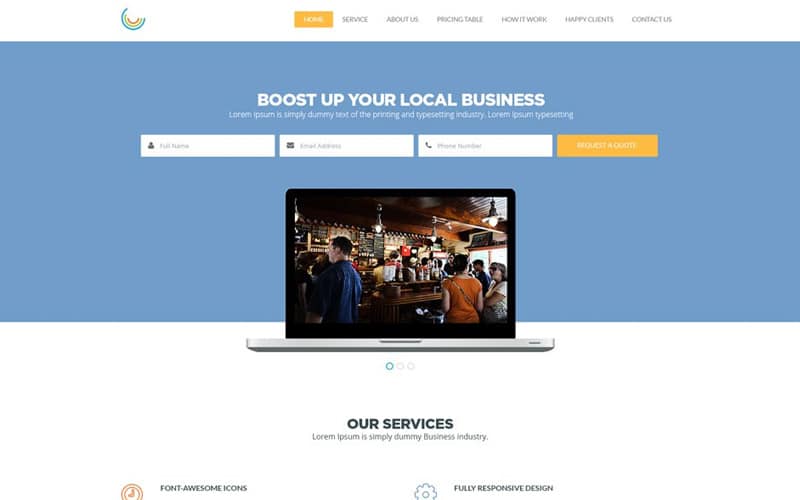 Latest Free Web Elements From December 2014 13 Business Web Template PSD