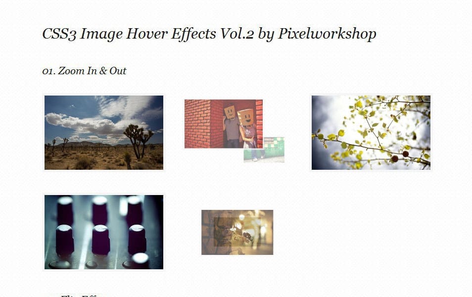 CSS3 Image Hover Effects Vol.2