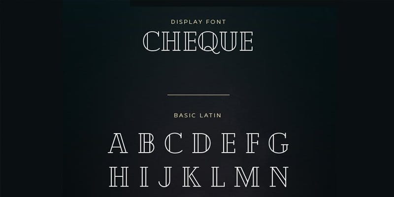 Cheque Font