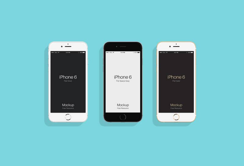 Latest Free Web Elements From December 2014 29 Flat iPhone 6 6s Mockup PSD