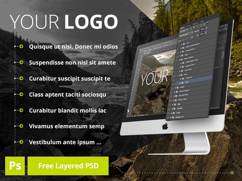 Latest Free Web Elements From December 2014 21 Free iMac Layered MockUp PSD