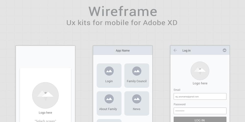 Free Wireframe Kits for Adobe XD