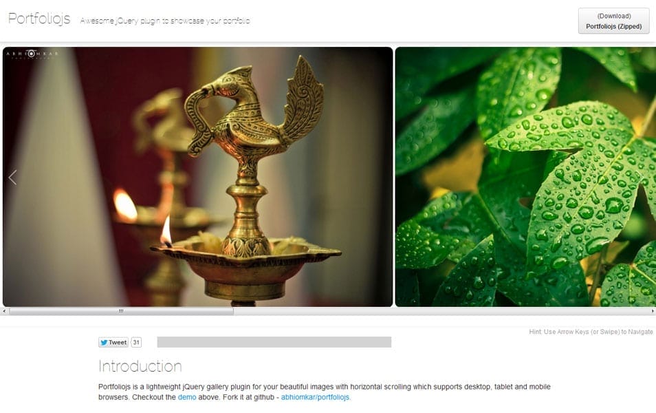 75+ Best jQuery Scrolling Plugins for Websites 35 Portfoliojs