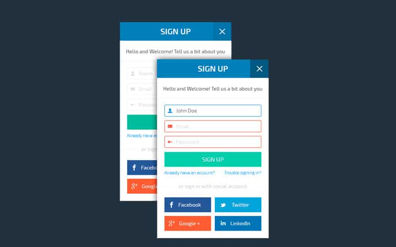 Latest Free Web Elements From December 2014 39 Sign Up Form PSD