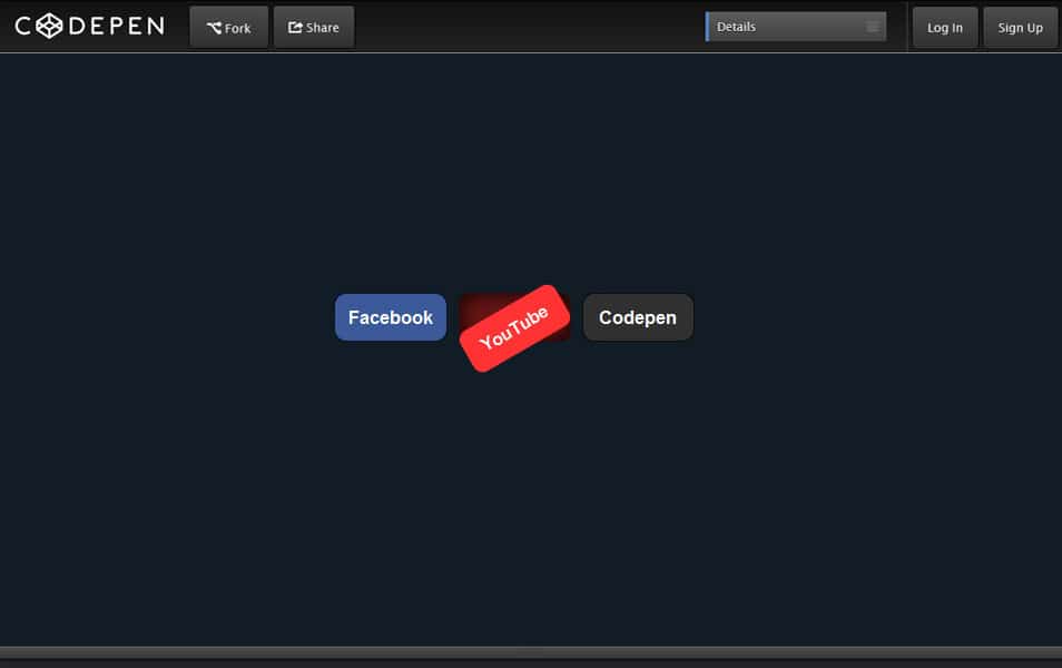 Social Link Hover Hinge Effect