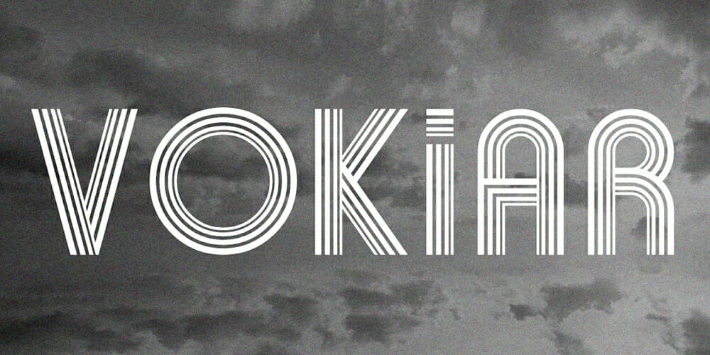 Vokiar Striped Display Font