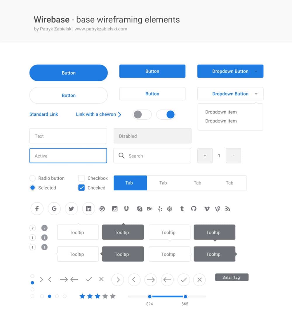 Wirebase Free Wireframe Kit