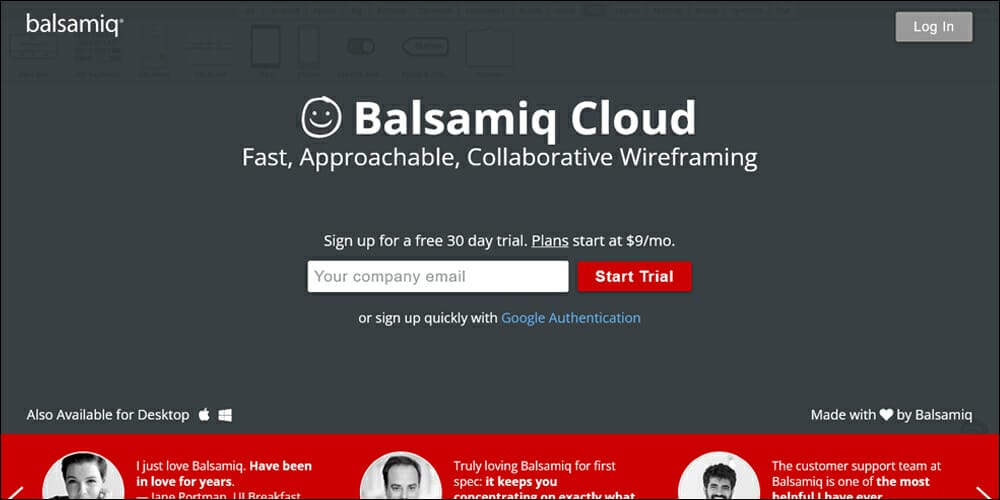 Wireframing Tools, Resources, Articles 1 Balsamiq