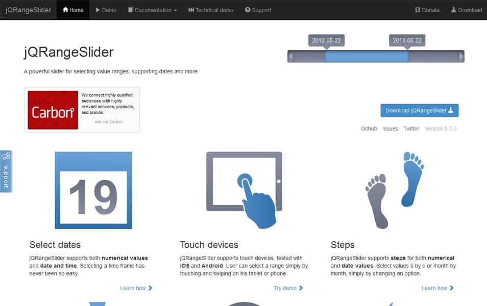 75+ Best jQuery Scrolling Plugins for Websites 20 jQRangeSlider