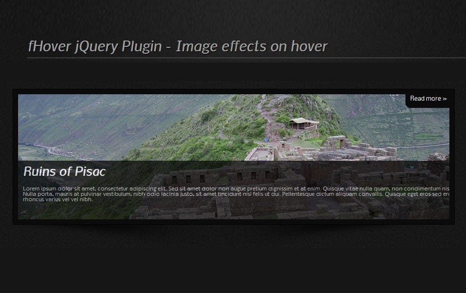 jQuery CSS3 Image Hover Effects