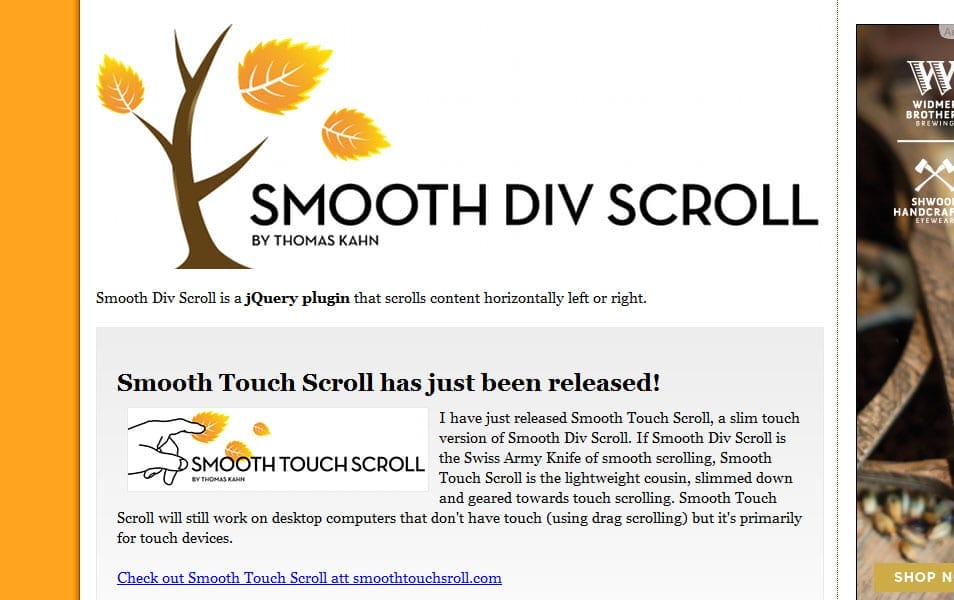 jQuery Smooth Div Scroll