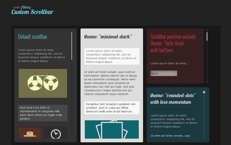 75+ Best jQuery Scrolling Plugins for Websites 40 jQuery custom content scroller