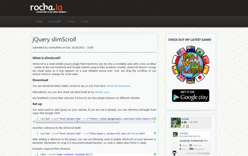 75+ Best jQuery Scrolling Plugins for Websites 19 jQuery slimScroll