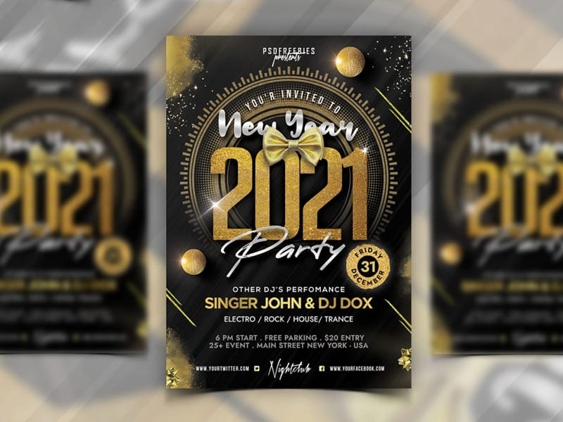 Best Free Flyer Templates 203 2021 New Year Party Flyer