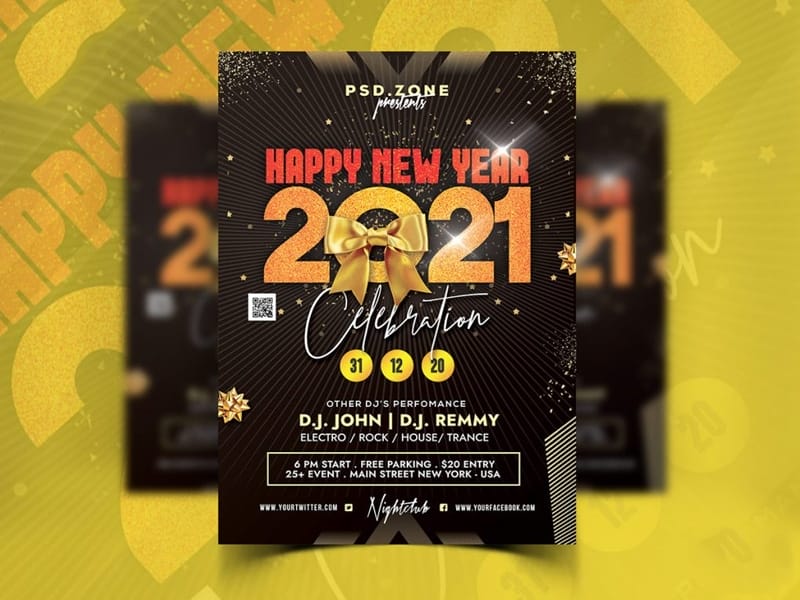 Best Free Flyer Templates 205 2021 New Year Party Flyer