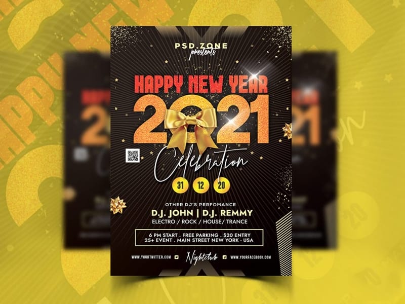 2021 New Year Party Flyer