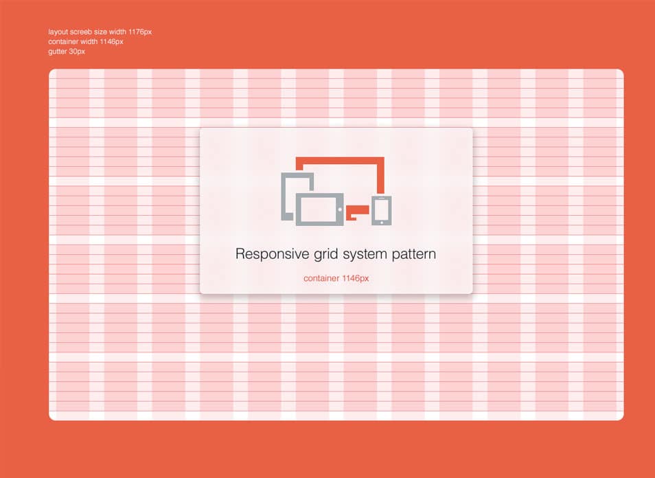 4 Responsive Grid System PSD