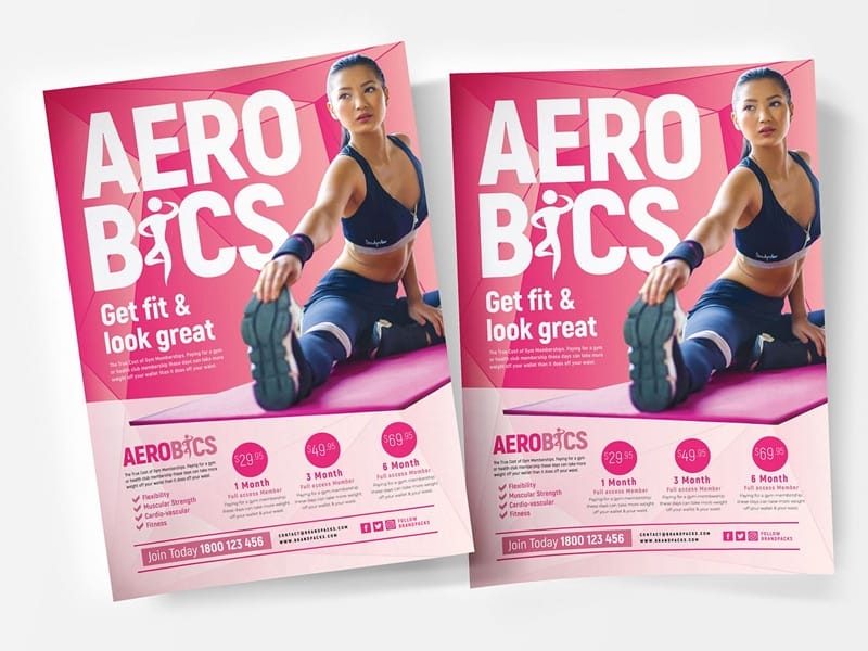 Best Free Flyer Templates 155 Aerobic Flyer Templates