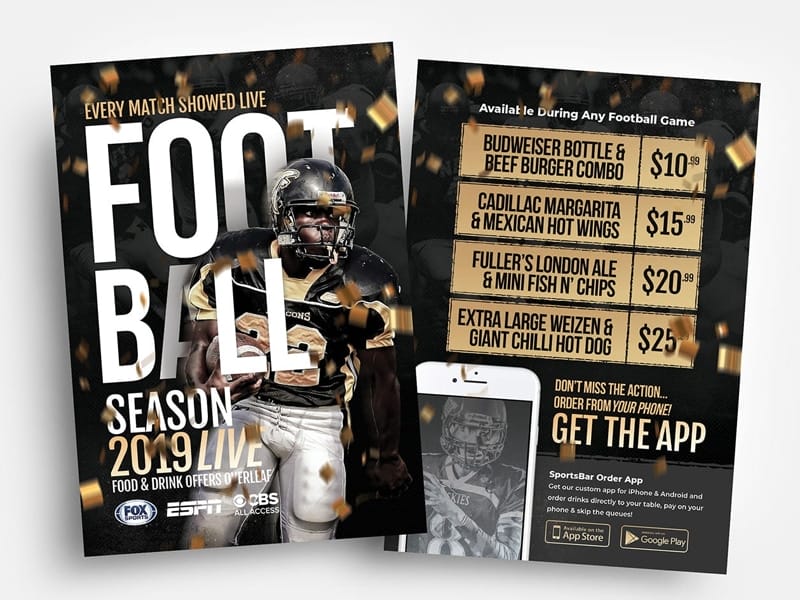 Best Free Flyer Templates 467 American Football Flyer Template