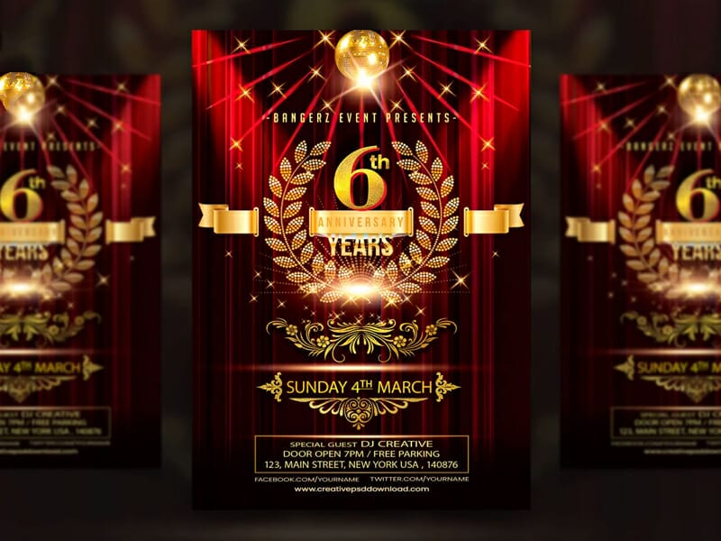Best Free Flyer Templates 365 Anniversery Flyer