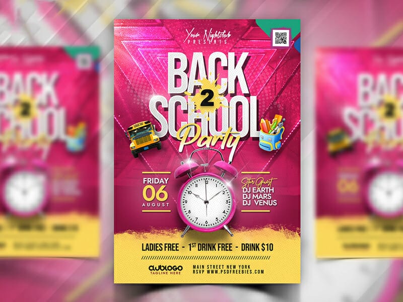 Back to School Party Flyer