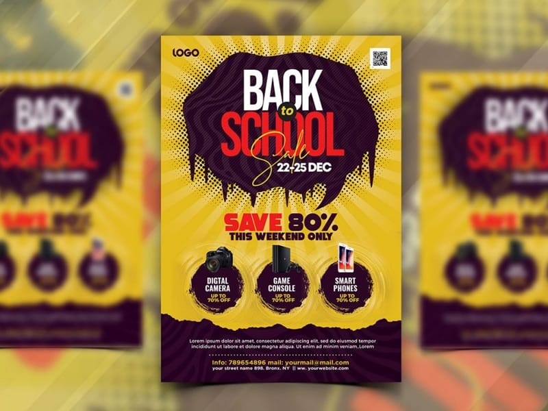 Best Free Flyer Templates 64 Back to School Season Sale Flyer
