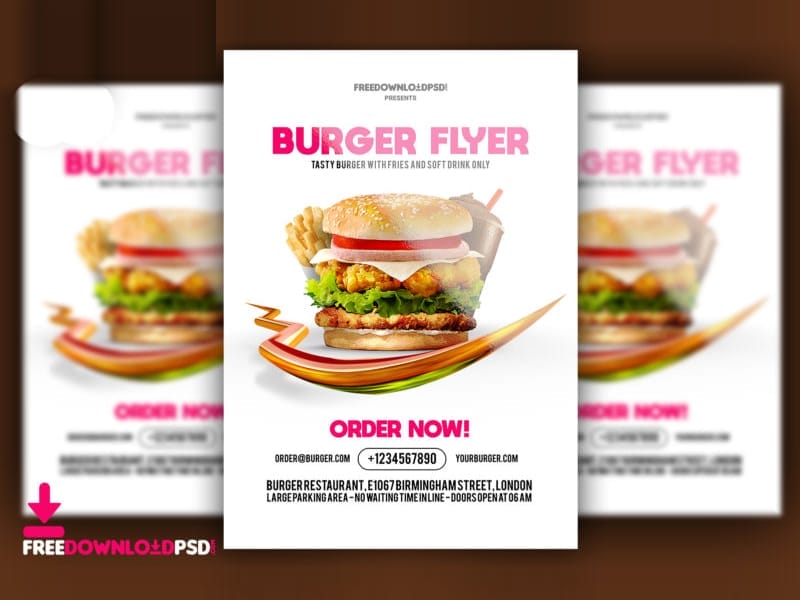 Best Free Flyer Templates 323 Burger-Flyer-Template-PSD